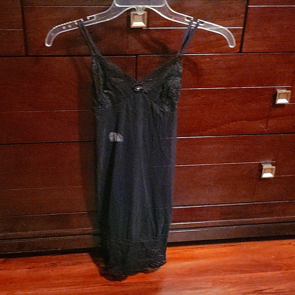 Black teddy with matching thong size small